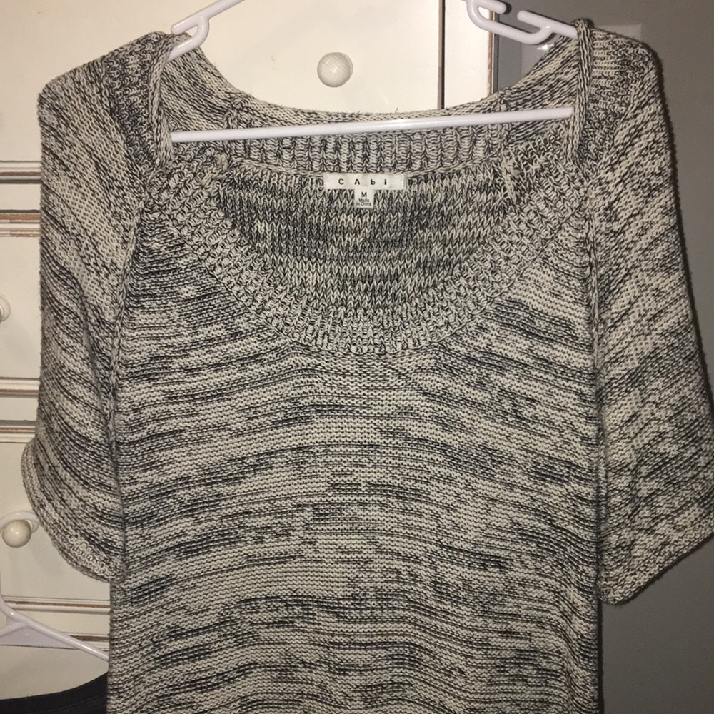 Cabi: Gray chunky knit sweater dress